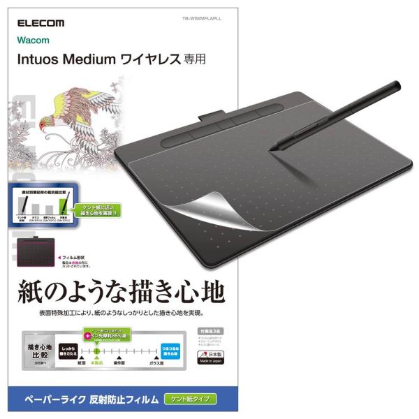 他サイト： エレコム ワコム液晶ペンタブレット Intuos Mサイズ用 液晶保護フィルム/ ペーパーライク/ ケント紙タイプ TB-WIWMFLAPLL 返品種別Aの商品画像
