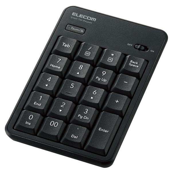 他サイト： エレコム ワイヤレステンキー 無線 Bluetooth 抗菌 静音 メンブレン(ブラック) TK-TBM023SKBK 返品種別Aの商品画像