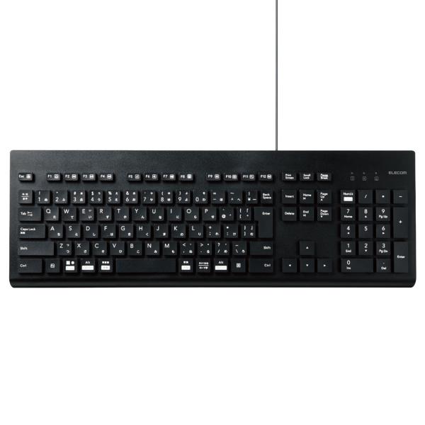 他サイト： エレコム メンブレンキーボード 有線 USB-A(ブラック) 洗える(IPX5) テンキー付き 高耐久設計 抗菌 TK-WS01UMKBK 返品種別Aの商品画像