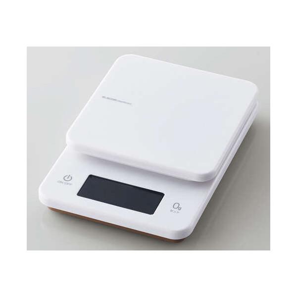 他サイト： エレコム キッチンスケール バックライト付き(ホワイト) ELECOM HCS-KSA01シリーズ HCS-KSA01WH 返品種別Aの商品画像