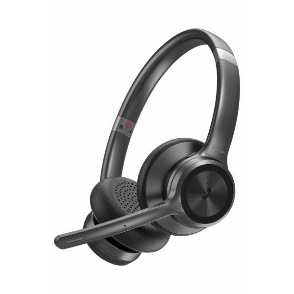 他サイト： エレコム ワイヤレスヘッドセット Bluetooth 5.0(ブラック) 無線 マイク付き ノイズリダクション LBT-HSOH20BK 返品種別Aの商品画像