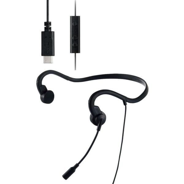 エレコム HS-BC05CBK 有線骨伝導ヘッドセット USB Type-C(TM)