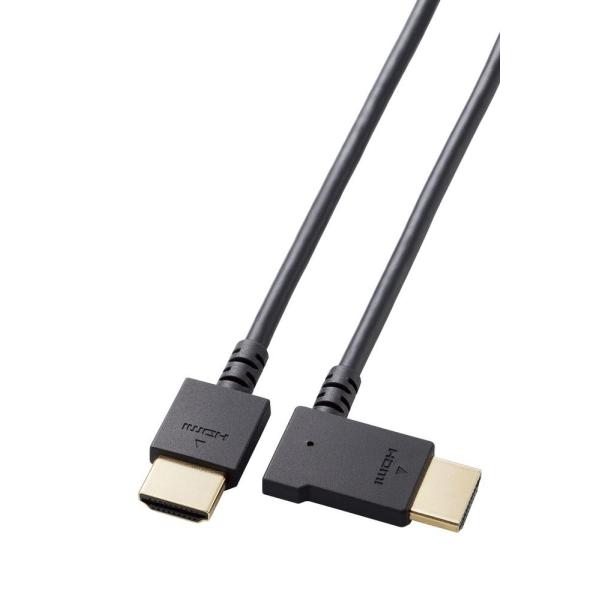 他サイト： エレコム HDMIケーブル L字 やわらか 左向き 1m CAC-HD14EYL10BK 返品種別Aの商品画像