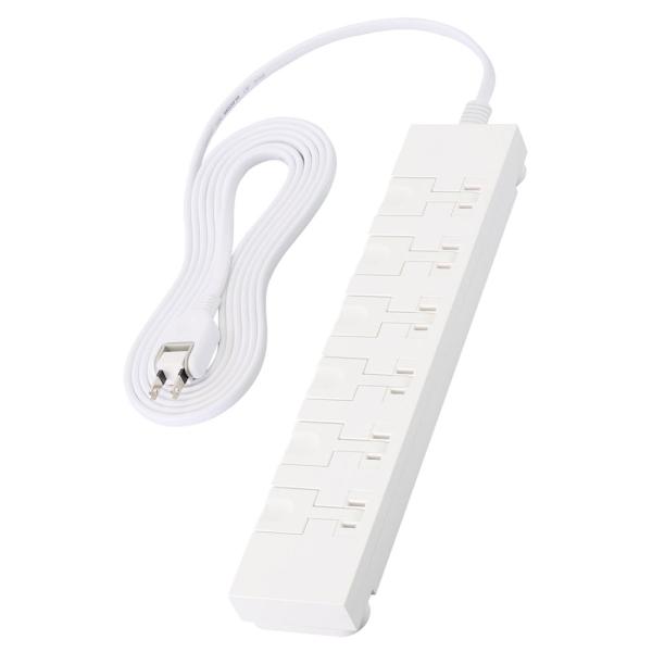 ELECOM（エレコム） 電源タップ 2ピン 6個口 3.0m(雷ガード・磁石付き