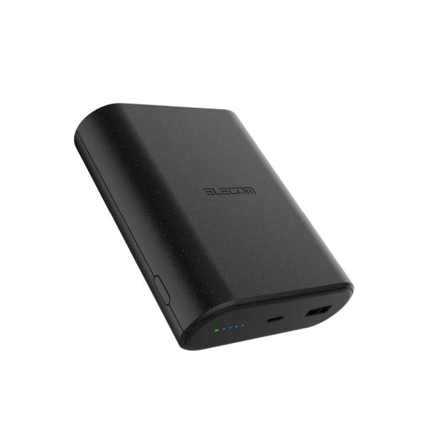 エレコム モバイルバッテリー 9000mAh PD 最大45W 世界初 ナトリウムイオン電池 (ブラック) ケーブル付属 DE-C55L-9000BK 返品種別A