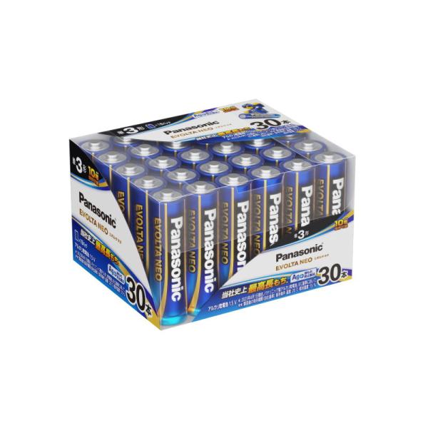 他サイト： パナソニック アルカリ乾電池単3形 30本パック Panasonic EVOLTA NEO LR6NJ/ 30SH 返品種別Aの商品画像