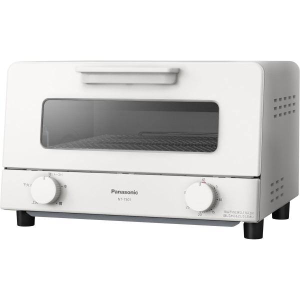 パナソニック　Panasonic　オーブントースター ホワイト 1200W/食パン４枚 　NT-T501-W