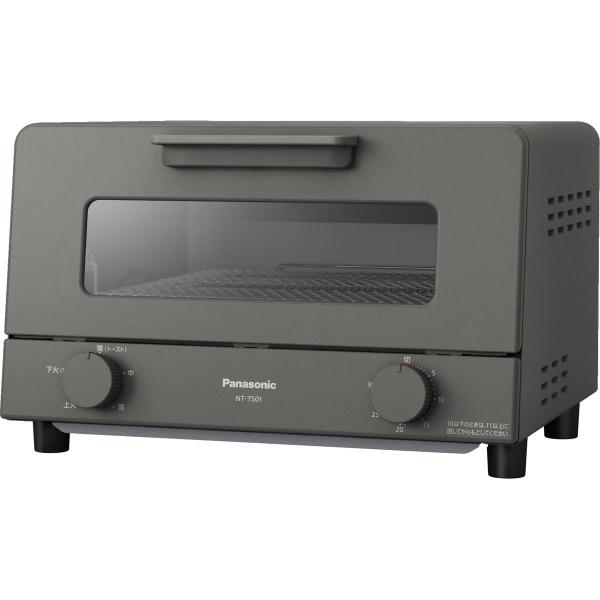 パナソニック　Panasonic　コジマ｜オーブントースター グレー 1200W/食パン４枚 　NT-T501-H
