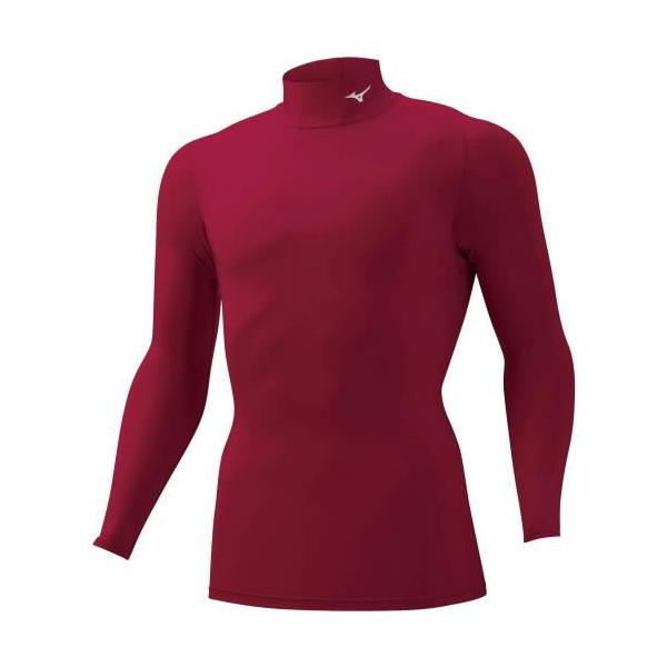 他サイト： ミズノ メンズ バイオギアシャツ ハイネック長袖(エンジ・サイズ：L) ／お届け：2月下旬以降／ 返品種別Aの商品画像