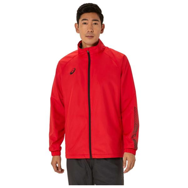 ASICS アシックス 日本代表モデル ウィンドブレーカージャケット 赤 L ASICS（アシックス） 裏トリコットウインドブレーカージャケット