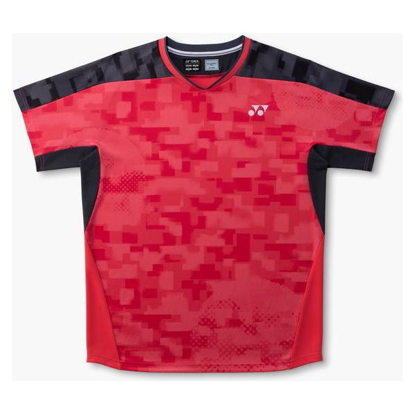 ［人気］YONEX ヨネックス レッド　ゲームウェア　L YONEX（ヨネックス） メンズ ゲームシャツ フィットスタイル(コーラル