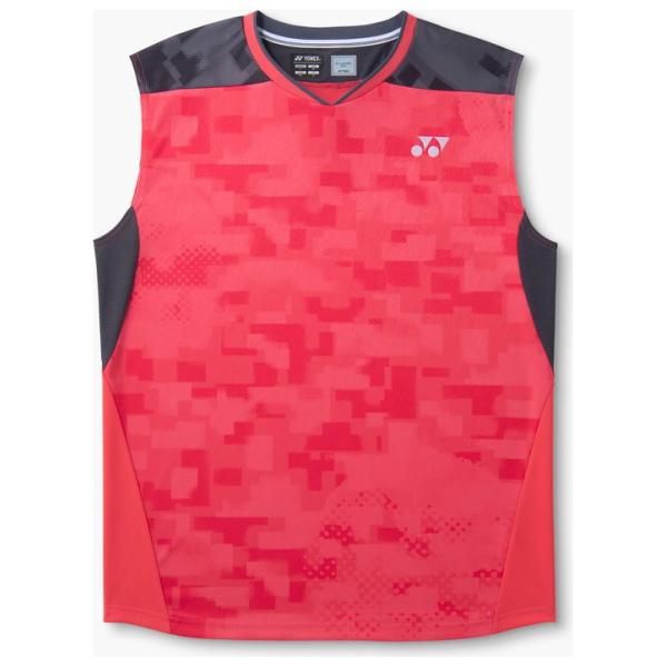 YONEX ノースリーブウェア Lサイズ ホワイト/レッド YONEX（ヨネックス） メンズ ゲームシャツ ノースリーブ(コーラル