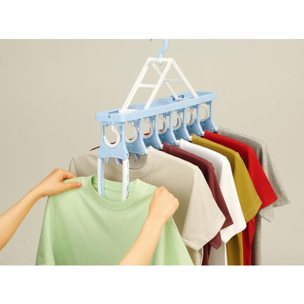 他サイト： ツウィンモール のびのび7連ガー ブルー ハンガー SL-08 返品種別Aの商品画像