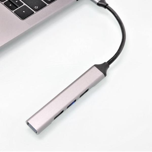 在庫状況：お取り寄せ/お届け：約2週間/2022年05月 発売/◆Type-C→USB-A(3.0)×1、USB-A(2.0)×3/最大伝送速度：5Gpbs◆持ち運びに便利な極スリムタイプ仕様◆筐体は高級感があり堅牢なアルミボディを採用/[...