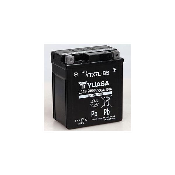 他サイト： 台湾ユアサ バイク用バッテリー(電解液注入・充電済)(他商品との同時購入不可) YUASA YTX7L-BS(タイワンユアサ) 返品種別Bの商品画像