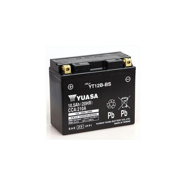 他サイト： 台湾ユアサ バイク用バッテリー(電解液注入・充電済)(他商品との同時購入不可) YUASA YT12B-BS 返品種別Bの商品画像