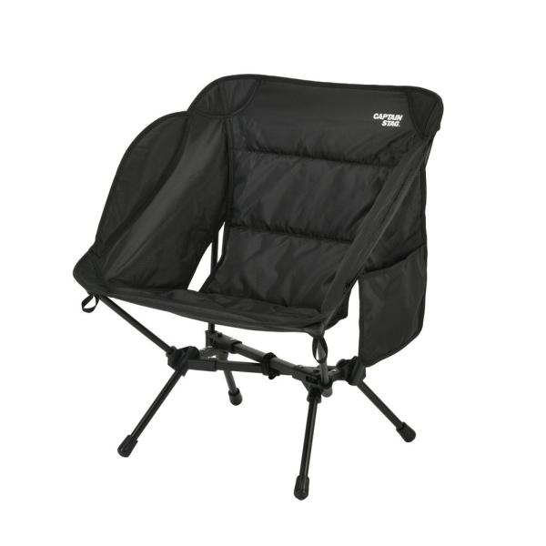キャプテンスタッグ トレッカー クッションライトチェア(ブラック) 返品種別A