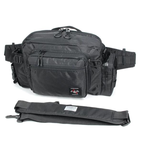 在庫状況：お取り寄せ/※防水ではございません。◆バスやシーバス、管理釣り場、エサ釣りなど様々なオカッパリに対応する3WAY ウェストバッグ・サイズ(約)：幅44×奥行20×高さ25cm(ウェストベルト除く)/[ヒツプバツクネオBK]