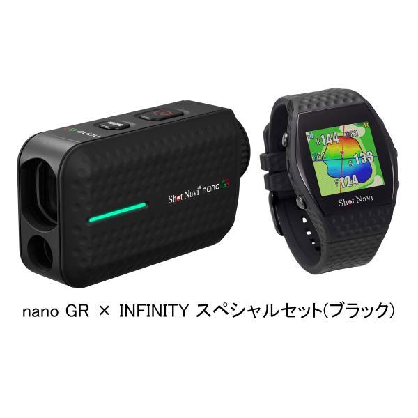 Shot Naviのnano GR、ブラック ShotNavi（ショットナビ） nano GR × INFINITY スペシャルセット