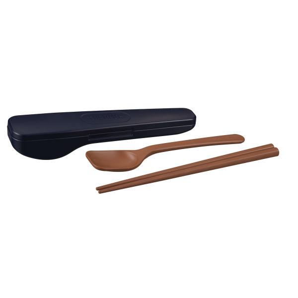 在庫状況：お取り寄せ/2021年08月 発売/◆スプーンとハシのコンビセット◆スープジャーの中身がすくいやすいスプーン◆シリコーン製ハシ留め付きで持ち運び時にカチャカチャ音が鳴りにくい/[CPE001NVY]