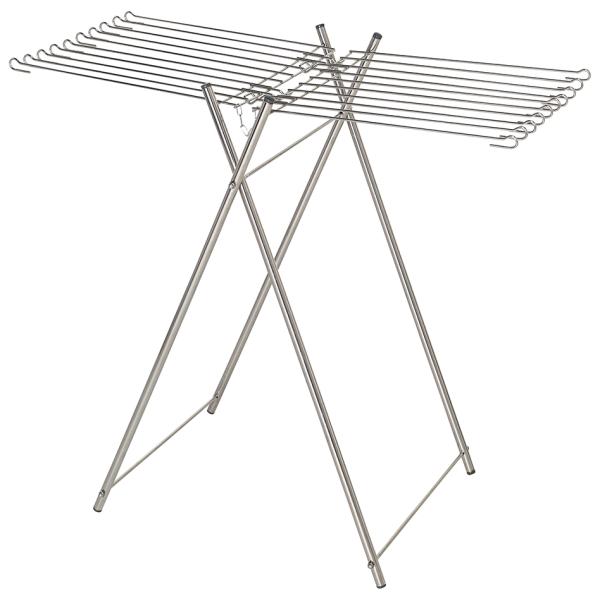 在庫状況：お取り寄せ/7日〜10日で出荷/◆サビに強いステンレス製、ベランダや浴室でも使えます◆幅40cmまでのスポーツタオルが20枚干せます◆バーの先端はU字曲げ加工、タオルをひっかけてズレを防止します・完成品/[DT1セキスイ]