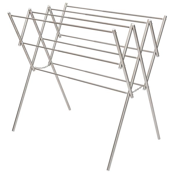 在庫状況：在庫僅少/◆屋外でも室内でも使える、低めで安定感のあるコンパクトな折りたたみタオル干し◆スペースや量に合わせて本体幅の調節ができます◆サビに強いステンレス製なので浴室やベランダでも使えます/[DS150Wセキスイ]