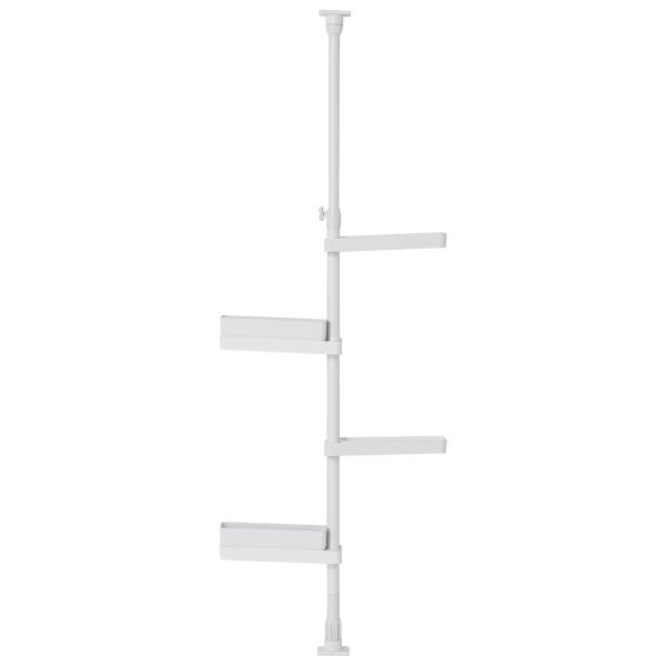 在庫状況：お取り寄せ/7日〜10日で出荷/◆つっぱり取り付けで簡単に収納スペースをつくります◆約9cmの幅に設置可能なスリム設計、隙間スペースを有効活用できます◆専用トレイは4個付属、取付け位置は自在で360度回転調整できます・組立：お客様...