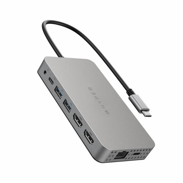 HYPER HyperDrive デュアル4K HDMI 10in1 USB-Cハブ for M1 HP-HDM1H 返品種別A