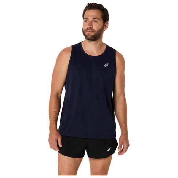 アシックス メンズ ランニングドライタンク(ミッドナイト・サイズ：M)  返品種別A