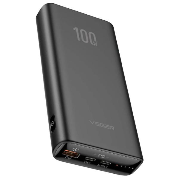 在庫状況：お取り寄せ/2024年06月 発売/◆Quick Charge3.0とPD3.0対応の20000mAh超大容量バッテリー◆3台同時に充電可能◆最大100W出力できるType-Cポートを搭載/[UQT100]