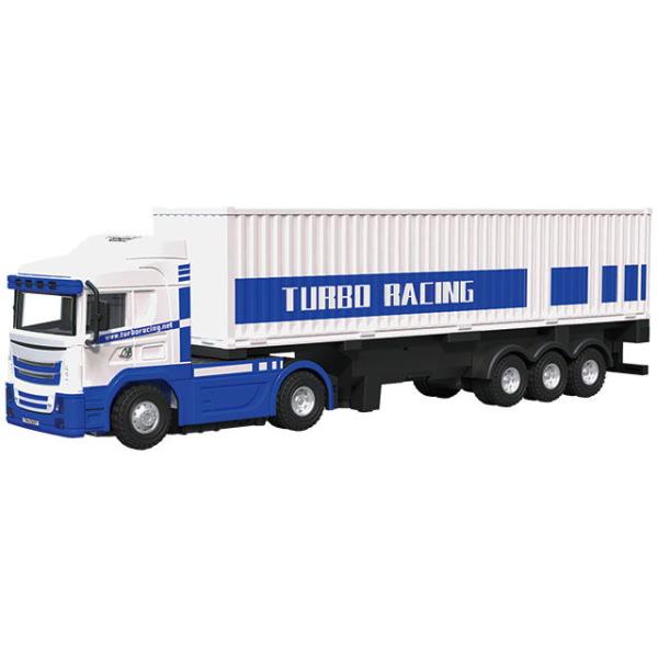 TURBO RACING (再生産)1/ 76 C50 White Trailer Truck 電動RC完成