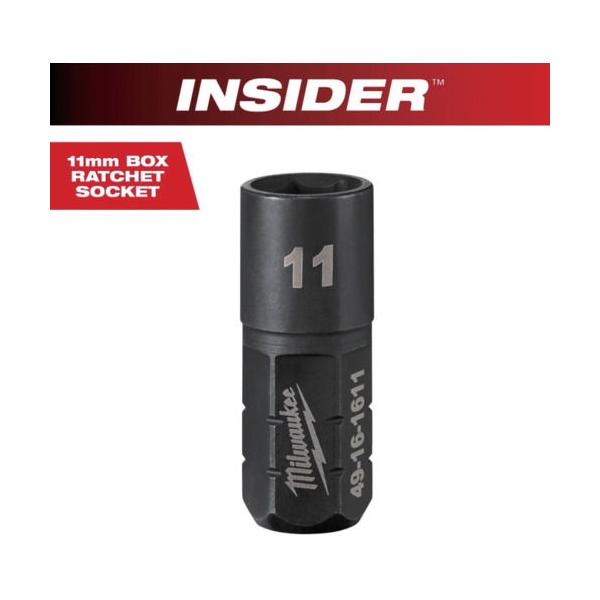 ミルウォーキー INSIDER パススルーラチェット専用ソケット(貫通タイプ) 11mm Milwaukee 49-16-1611 返品種別B