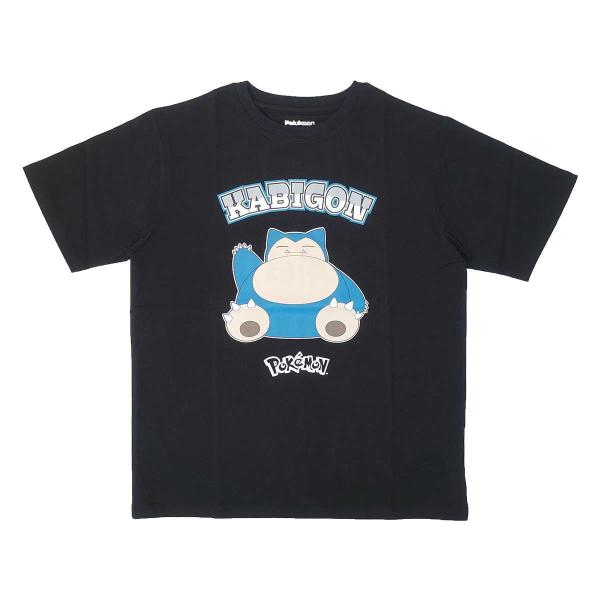 ファインプラス ポケモン ブラックTシャツ(E柄(カビゴン)・サイズ：S
