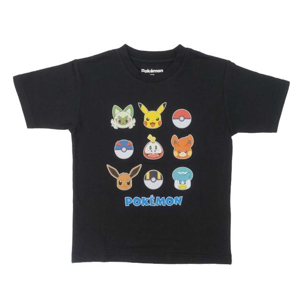 ファインプラス ポケモン KIDS パルデアフェイス Tシャツ(ブラック
