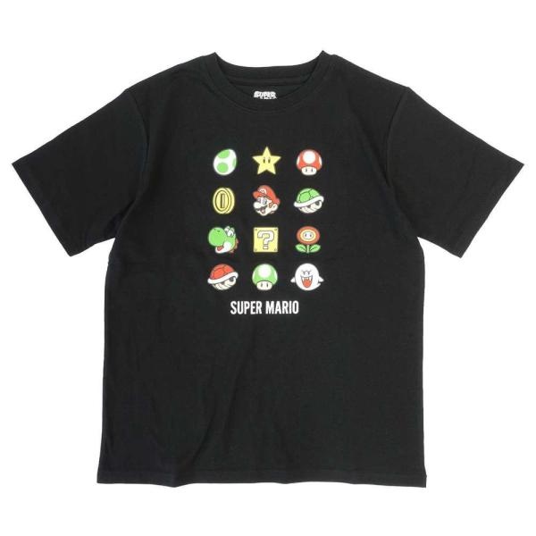 ファインプラス マリオ アイコン Tシャツ(ブラック・サイズ：M) ／お