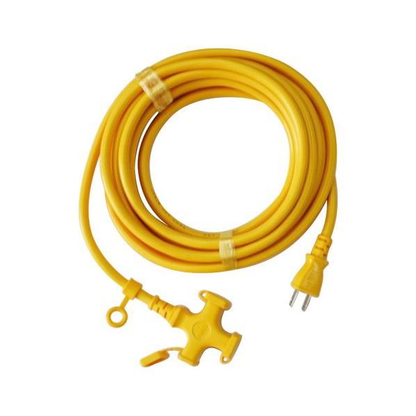 他サイト： 宏和工業 延長コード 5m 15A 2P 3口(イエロー) KOWA 電源コード KM109-5 返品種別Bの商品画像