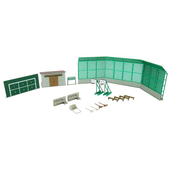 在庫状況：お取り寄せ/お届け：2〜3週間/2017年06月 発売/※画像はイメージです。実際の商品とは異なる場合がございます。さんけい 1/150 校庭設備 みにちゅあーとキット・なつかしのジオラマシリーズです。