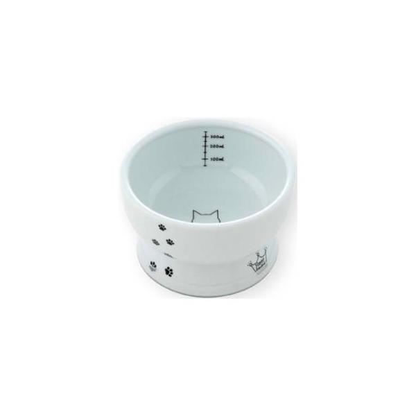 他サイト： ハッピーダイニング 脚付ウォーターボウル 猫柄 シリコン付き 猫壱 返品種別Aの商品画像