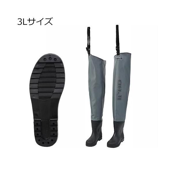 在庫状況：お取り寄せ/◆膝部までの水深に対応するヒップウェダーは、肩ベルトがないため、着脱が簡単で持ち運びも楽々。/[OH001R3Lグレ]