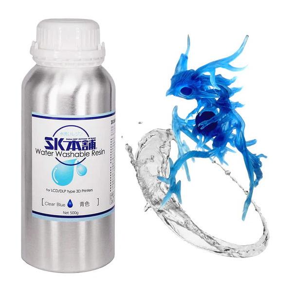 SK本舗 3Dプリンター用 SK 水洗いレジン500g(青色) SK06W 返品種別B