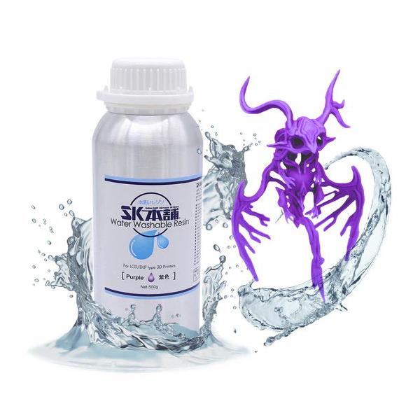 SK本舗 3Dプリンター用 SK 水洗いレジン500g(紫色) SK19W 返品種別B