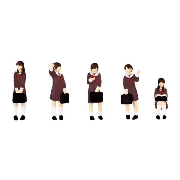 在庫状況：在庫僅少/2020年07月 発売/※画像はイメージです。実際の商品とは異なる場合がございます。PLUMのHOゲージ用ストラクチャー、超ミニフィギュア7(あの日のセーラー服セット2)です。