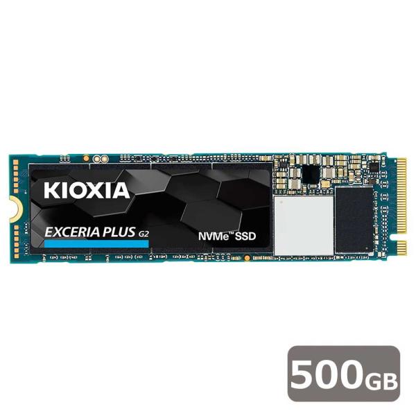 KIOXIA EXCERIA PLUS G2 NVMe対応 内蔵SSD 500GB M.2 2280(PCIe Gen3 x4) 読み込み3400MB/s  書き込み3200MB/s「BiCS FLASH TLC」SSD-CK500N3PG2/N 返品種別B  :4582563853898-44-49579:Joshin web 通販 