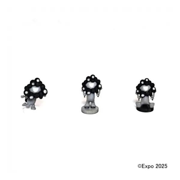 ビリーヴ 1/ 150スケール EXPO2025 ミャクミャク ミニミニフィギュア 黒ミャクミャク 3体セット 商品サイズ：高さ12×幅5×厚み3(mm) 返品種別B