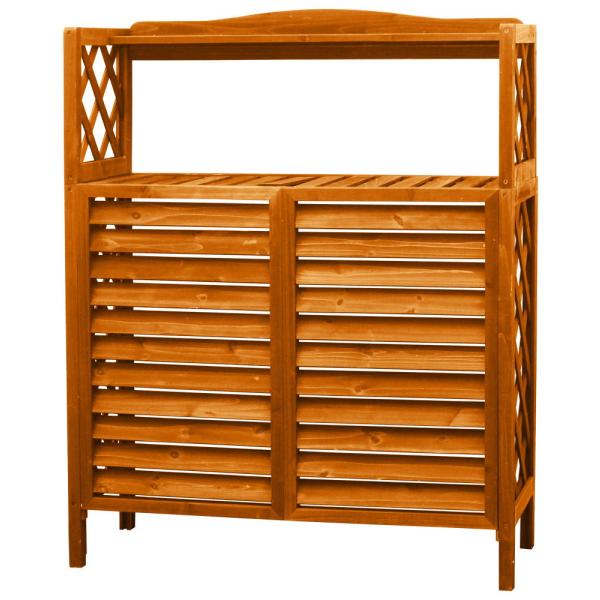 谷村実業 TAN-996(BR) 木製棚付エアコンラック　ブラウンLIVING OUT[TAN996BR] 返品種別B 谷村実業 木製棚付エアコンラック ブラウン LIVING OUT TAN-996(BR