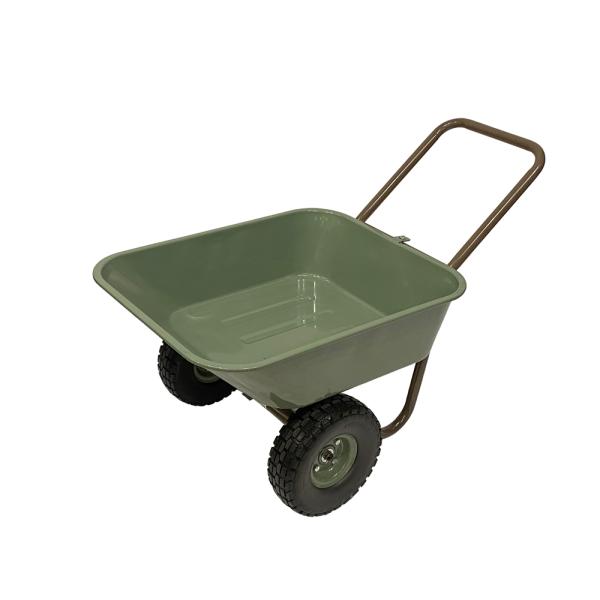 在庫状況：お取り寄せ/お届け：1〜2週間/◆車輪はノーパンクタイヤを使用!デコボコ道もパンクの心配なくお使いいただけます。◆2つのタイヤで左右のバランスを崩さず、初心者の方でも安定感があって使いやすい構造です。◆頑丈なスチール製!耐荷重80...