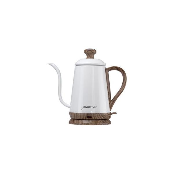 在庫状況：在庫僅少/2017年11月 発売/◆コーヒードリップなどに最適なグースネック式注ぎ口を採用◆淹れ頃の温度を確認するのに便利なアナログ式の温度計を蓋部分に装備◆ホワイトカラーのステンレスボディー/[KA800C]