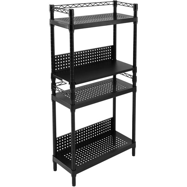 他サイト： バウヒュッテ デスクサイドラック (幅60.5cm×奥行25.5cm) ブラック BHS-600SM-BK 返品種別Aの商品画像