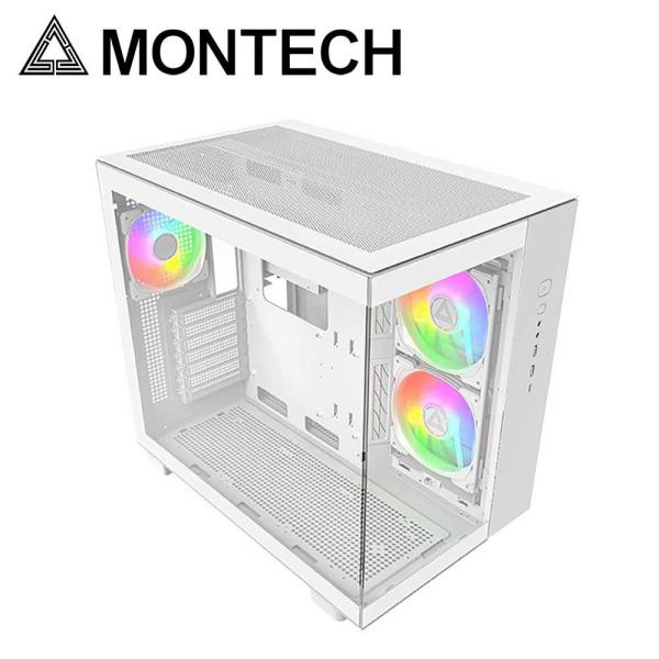 MONTECH｜モンテック KING 65 PROシリーズ ATXマザーボード対応 ガラスパネル(フロント・左サイド)採用 ピラーレスPCケース(ホワイト) 返品種別B