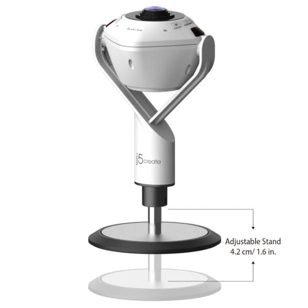 在庫状況：お取り寄せ/◆360度画角で、会議室の全員を一気に写せるWebカメラ◆全指向性マイク×2搭載◆最先端AI機能を搭載しており、自動追跡とオートフレーミングで様々な場面でご利用頂けます。/[JVU368]